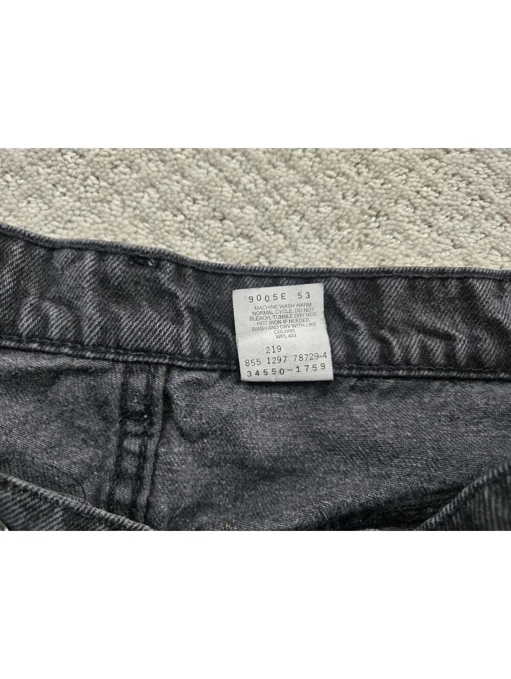 Levis 550 Shorts Mens 42 Black Denim Vintage Orange Tab Relaxed Fit 1997